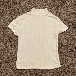 Large white cap sleeved shirt